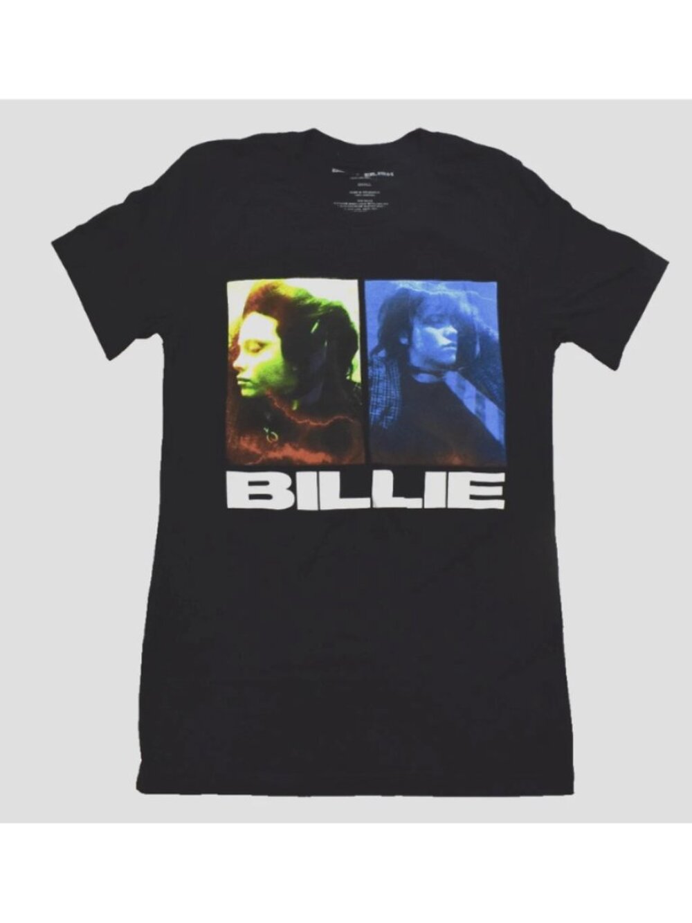 Billie Eilish T-Shirt Size Small S Black Graphic Crew Neck Album Merch NIP NEW